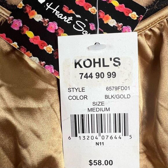 Heart Soul Cocktail Dress in Gold with Black Lace Overlay - Picture 8 of 16